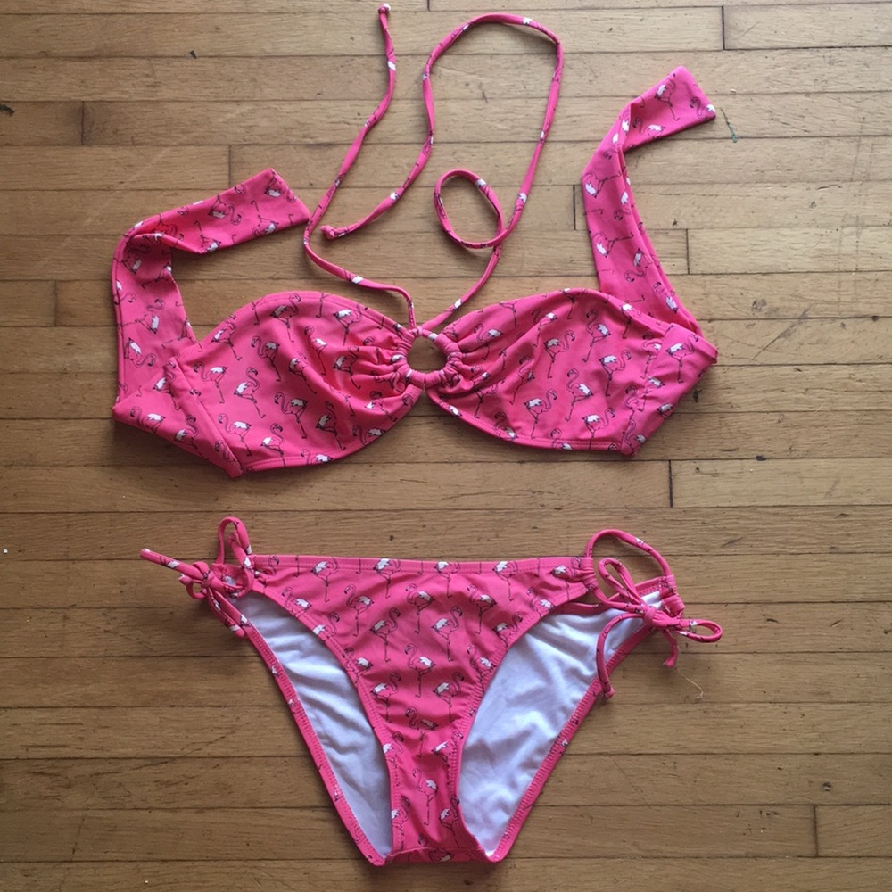 Hot Pink Flamingo Two Piece